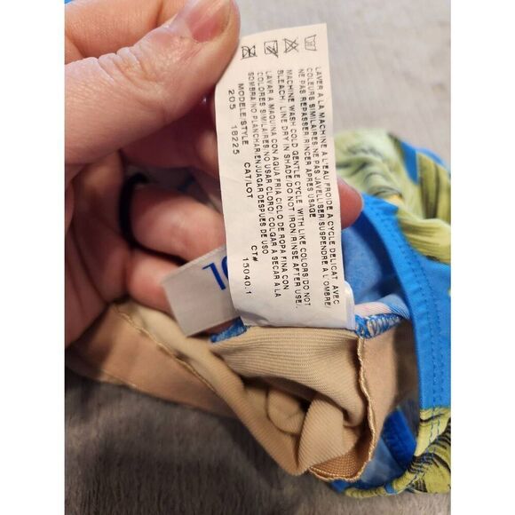 Costa Del Sol Size 10/32 Blue Tropical Floral One Piece Swimsuit 10 - Picture 6 of 6